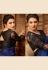 Blue georgette embroidered saree with blouse  508